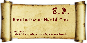 Baumholczer Marléne névjegykártya